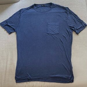 ATM Anthony Thomas Melillo Short Sleeve Breast Pocket Blue T-Shirt Tee Size M
